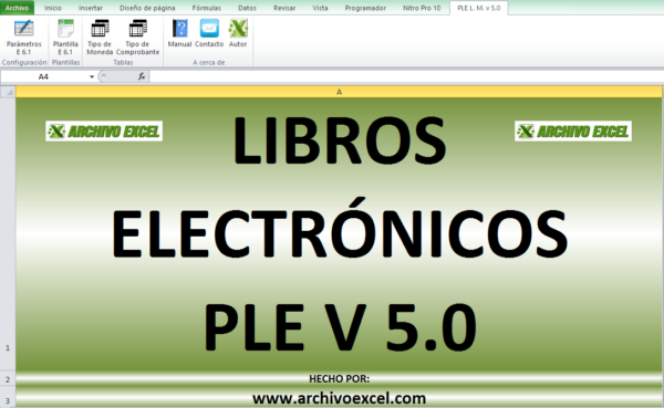 PLE LIBRO MAYOR (LIBRO ELECTRÓNICO SUNAT) – PLANTILLA EN EXCEL