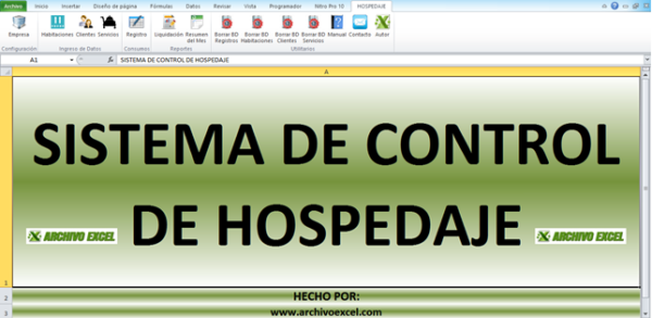 CONTROL DE HOSPEDAJE - APLICATIVO EN EXCEL