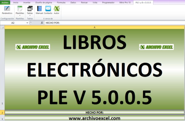 PLE INVENTARIOS Y BALANCES (LIBRO ELECTRÓNICO SUNAT) – PLANTILLA EN EXCEL