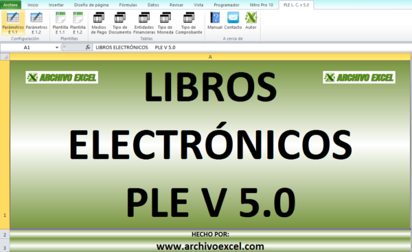 PLE CAJA Y BANCOS (LIBRO ELECTRÓNICO SUNAT) – PLANTILLA EN EXCEL