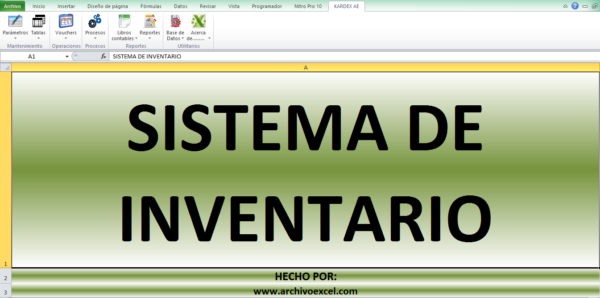 SISTEMA DE INVENTARIOS - APLICATIVO EN EXCEL